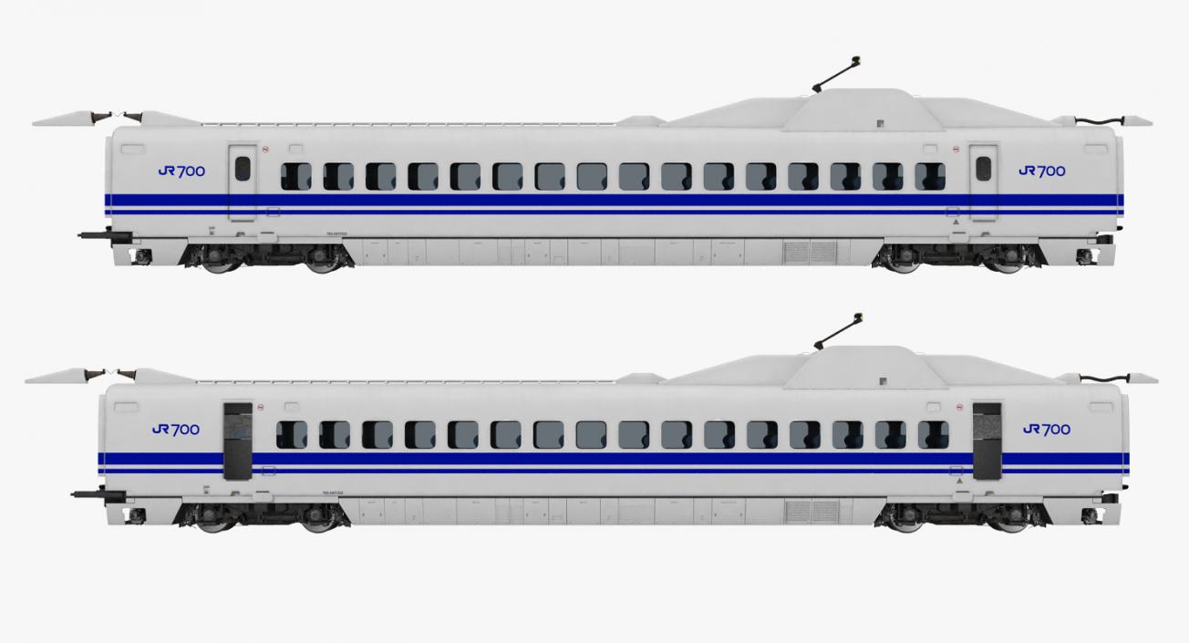 Bullet Train JR700 Passenger Car Japan Railways 3D