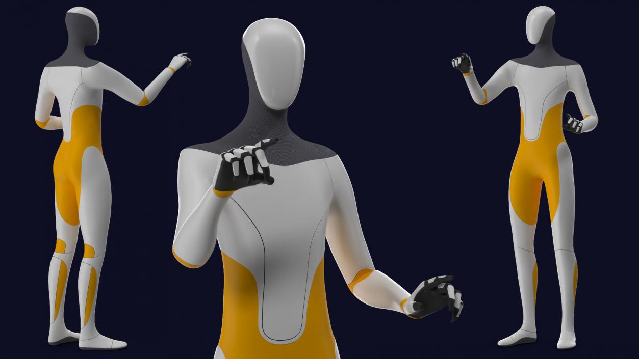 3D model Robotic Humanoid Pointing Pose