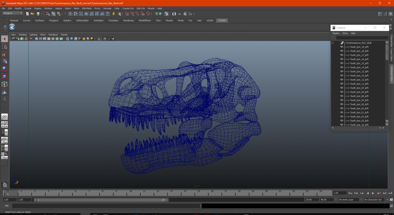 3D Tyrannosaurus Rex Skull model