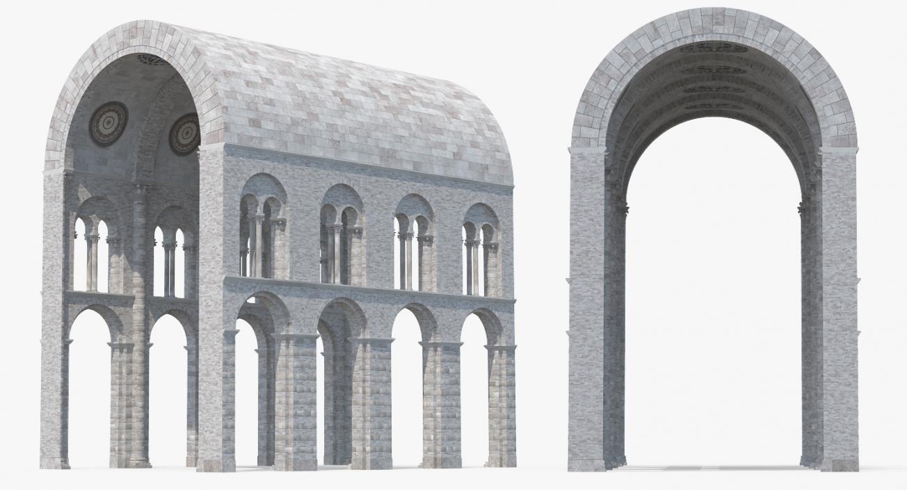 Barrel Vault Greco Roman 3D model