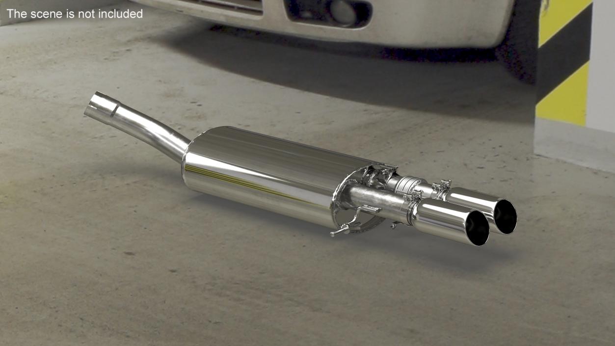Car Exhaust Muffler 3D model