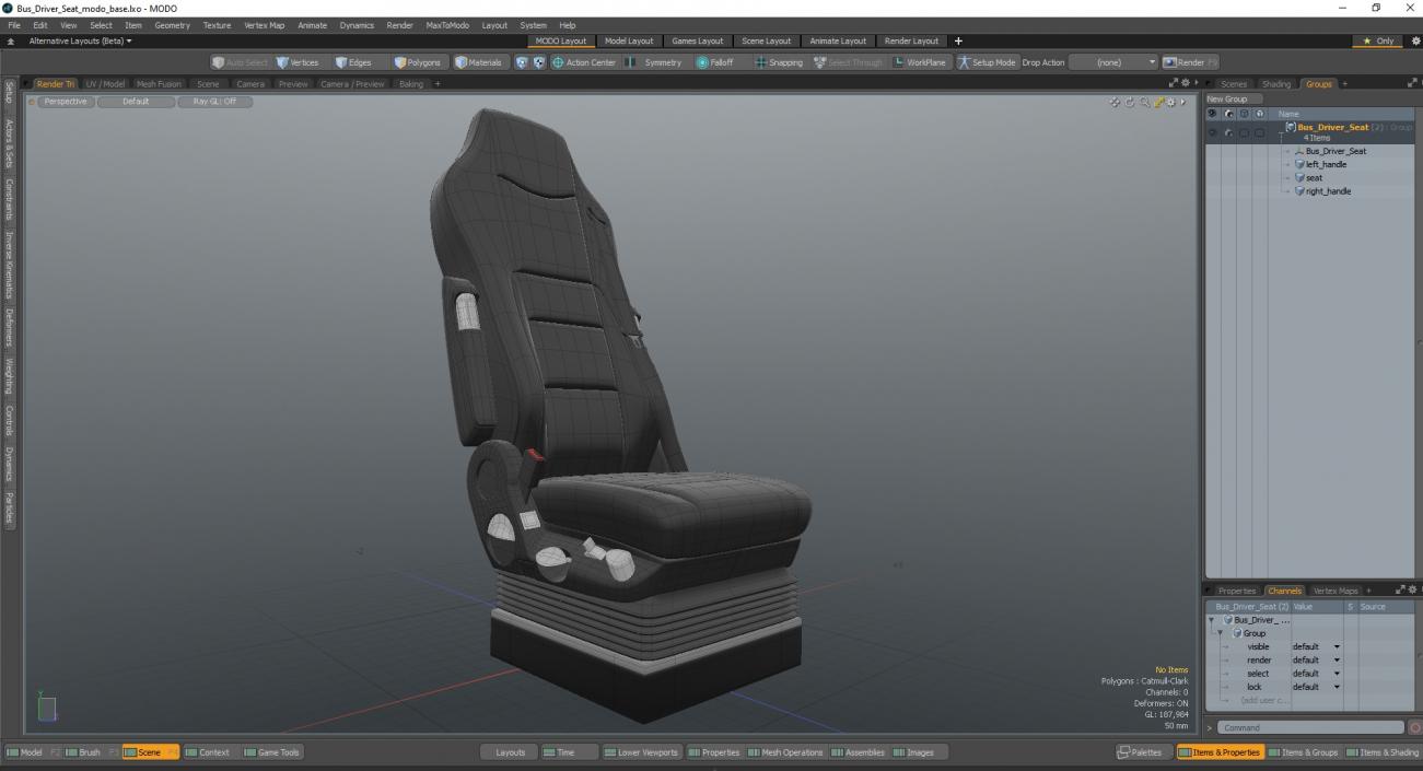 3D model Bus Driver Seat