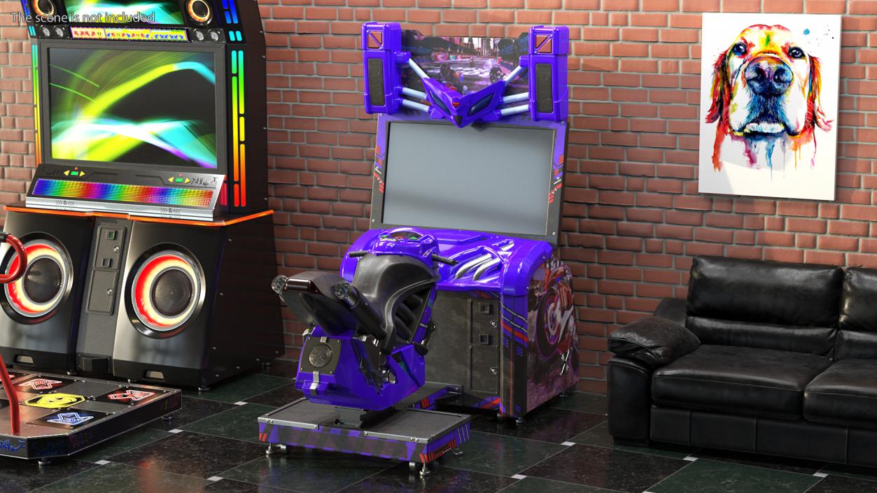 3D Motorcycle Racing Arcade Machine Off