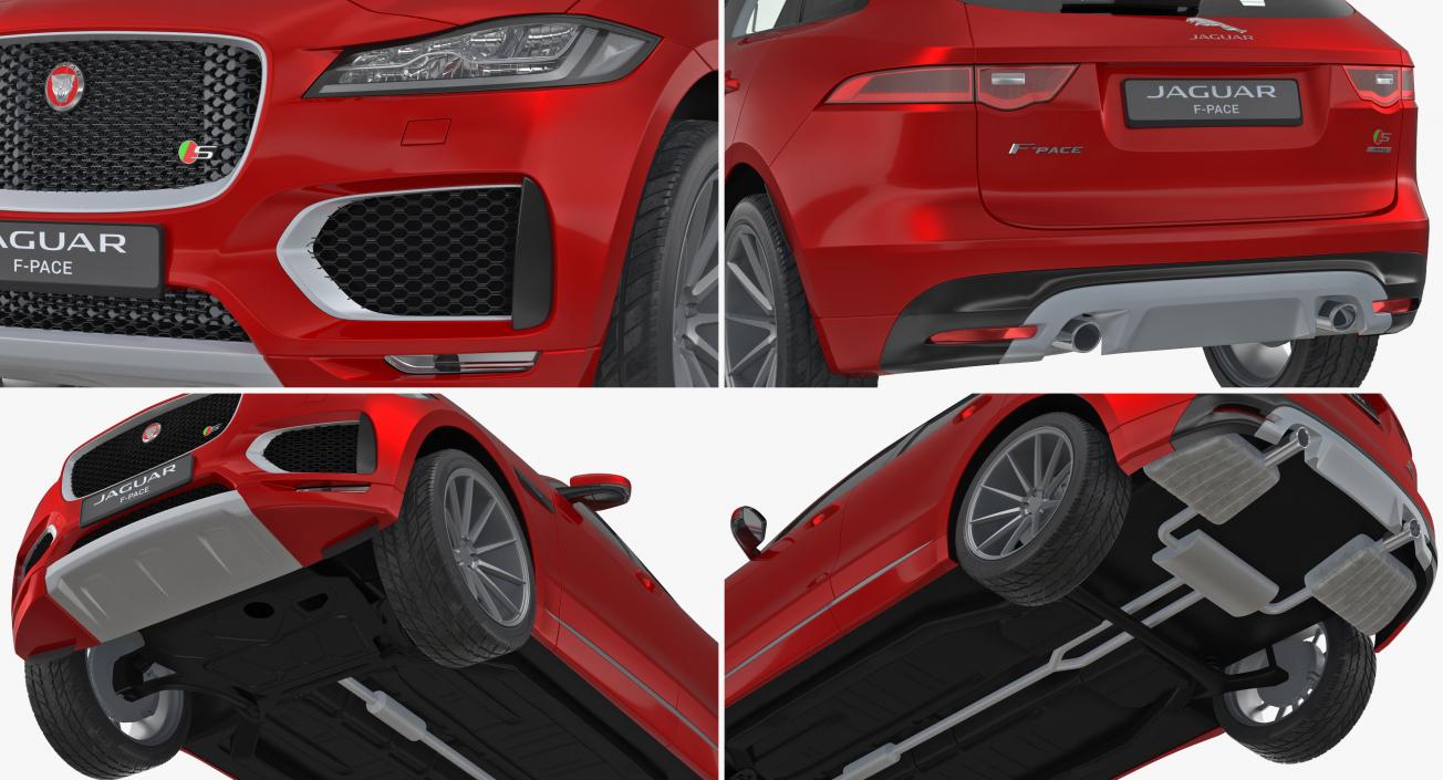 3D model Jaguar F-Pace 2017 Rigged