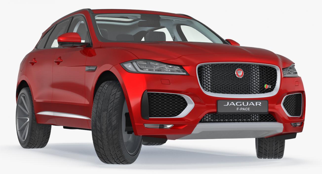 3D model Jaguar F-Pace 2017 Rigged