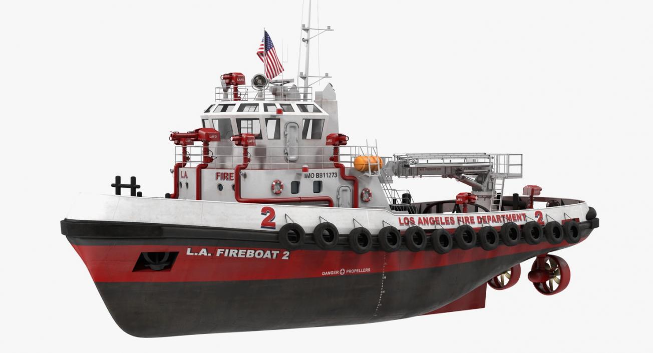 3D Fire Boat LA Fire Department model