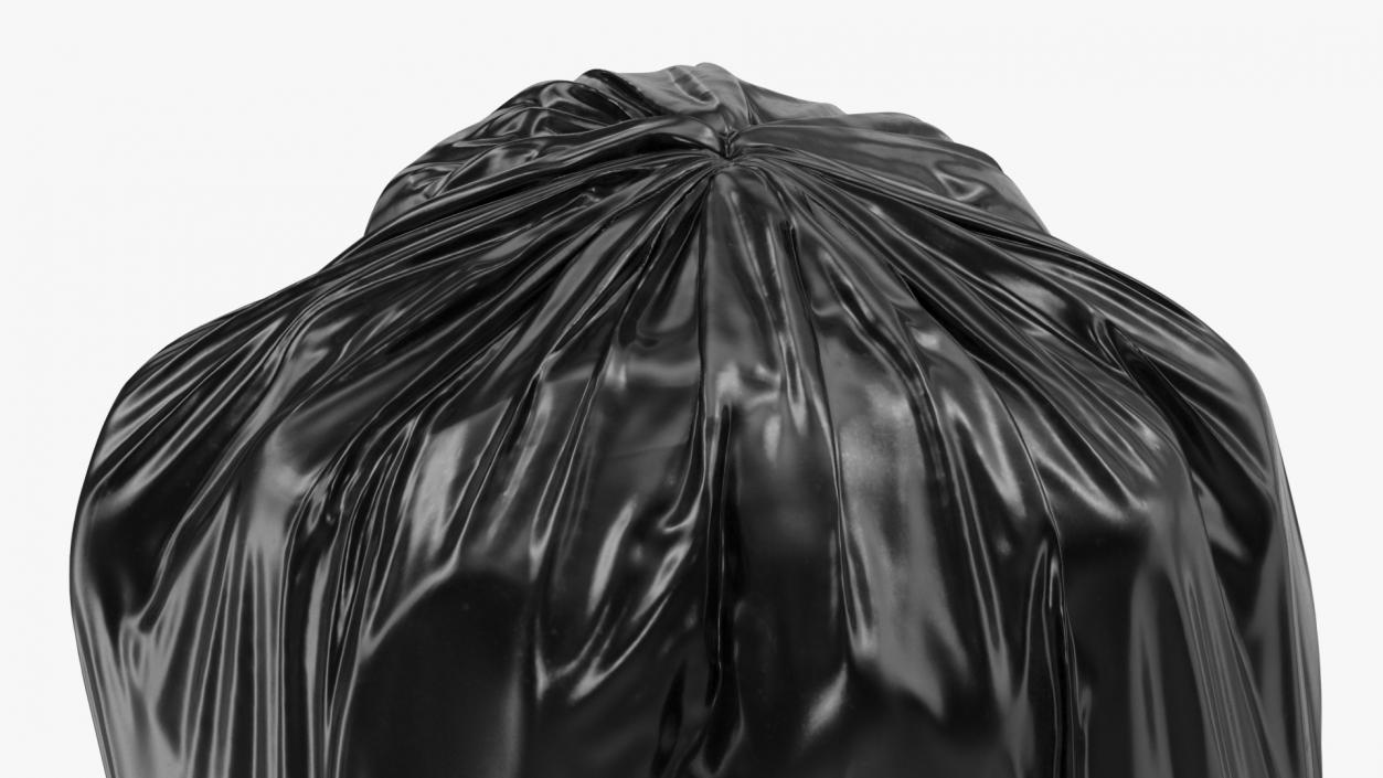 Black Trash Bag Closed 3D