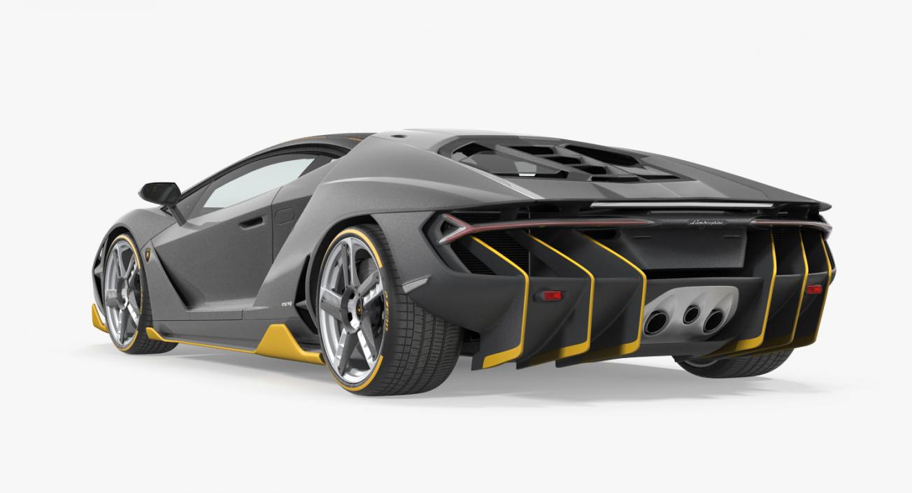 3D Hypercar Lamborghini Centenario 2017 Rigged model