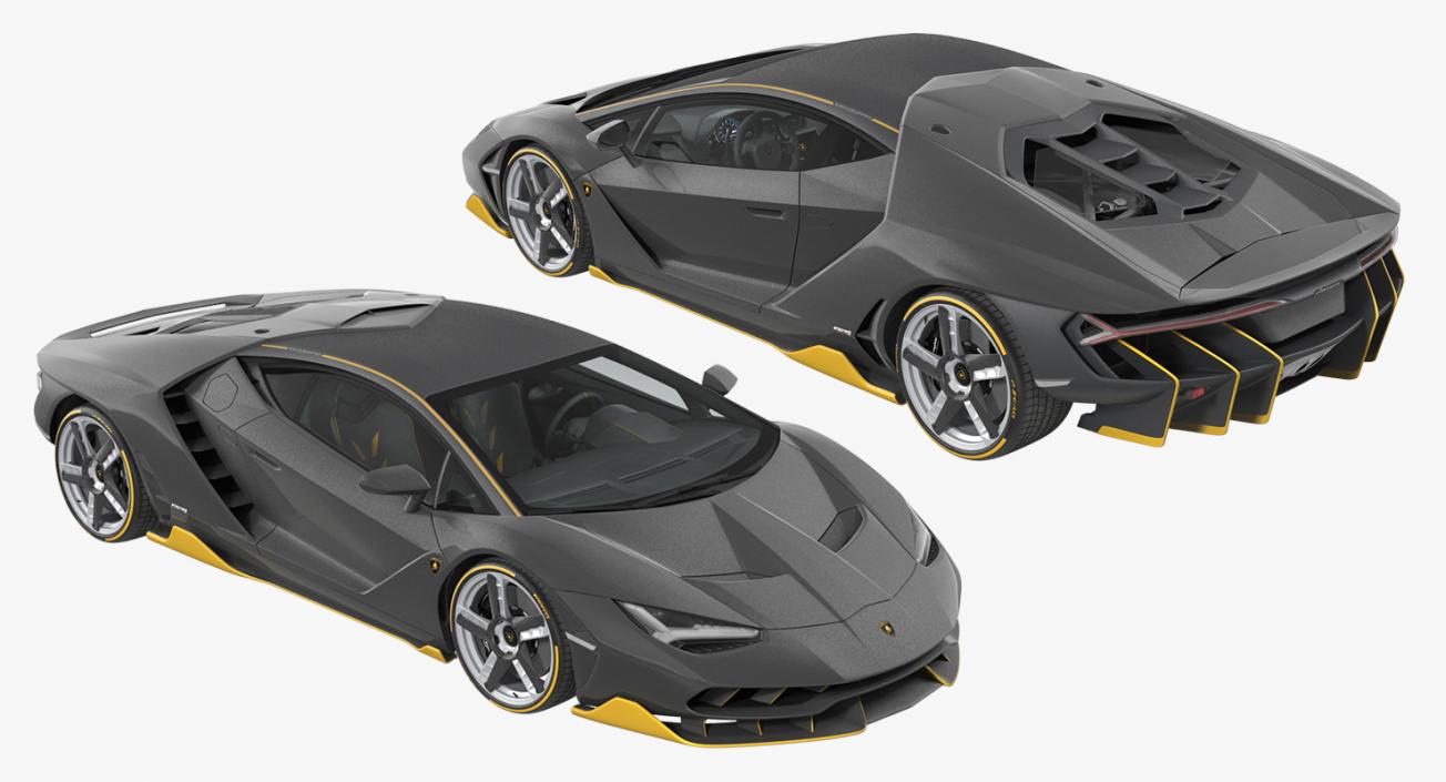 3D Hypercar Lamborghini Centenario 2017 Rigged model