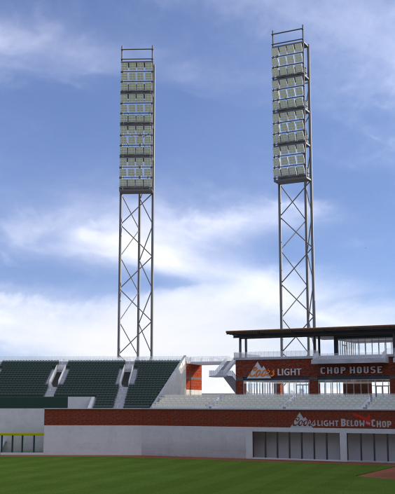 3D Stadium Lighting Pole