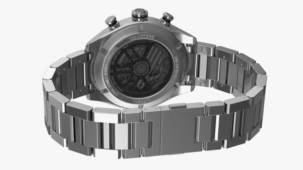 3D Tag Heuer Carrera Dial White model
