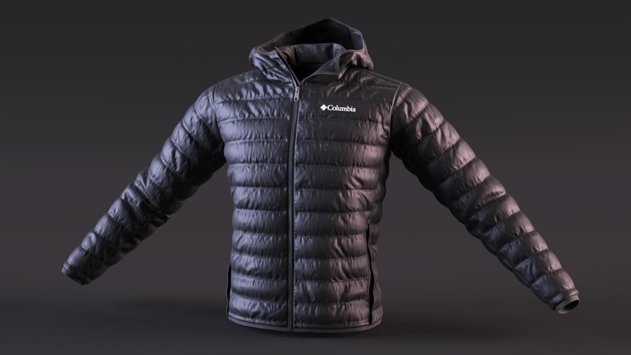 3D Black Columbia Jacket