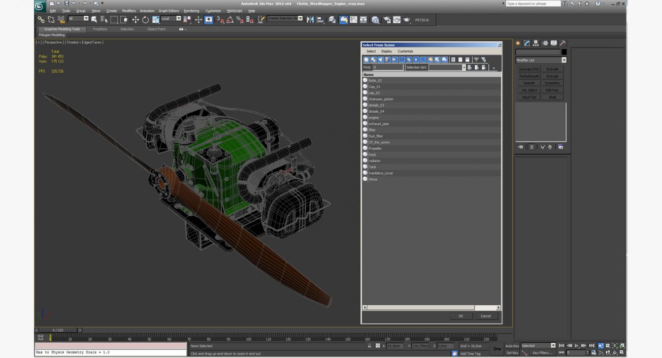 Chotia Weedhopper Engine 3D model