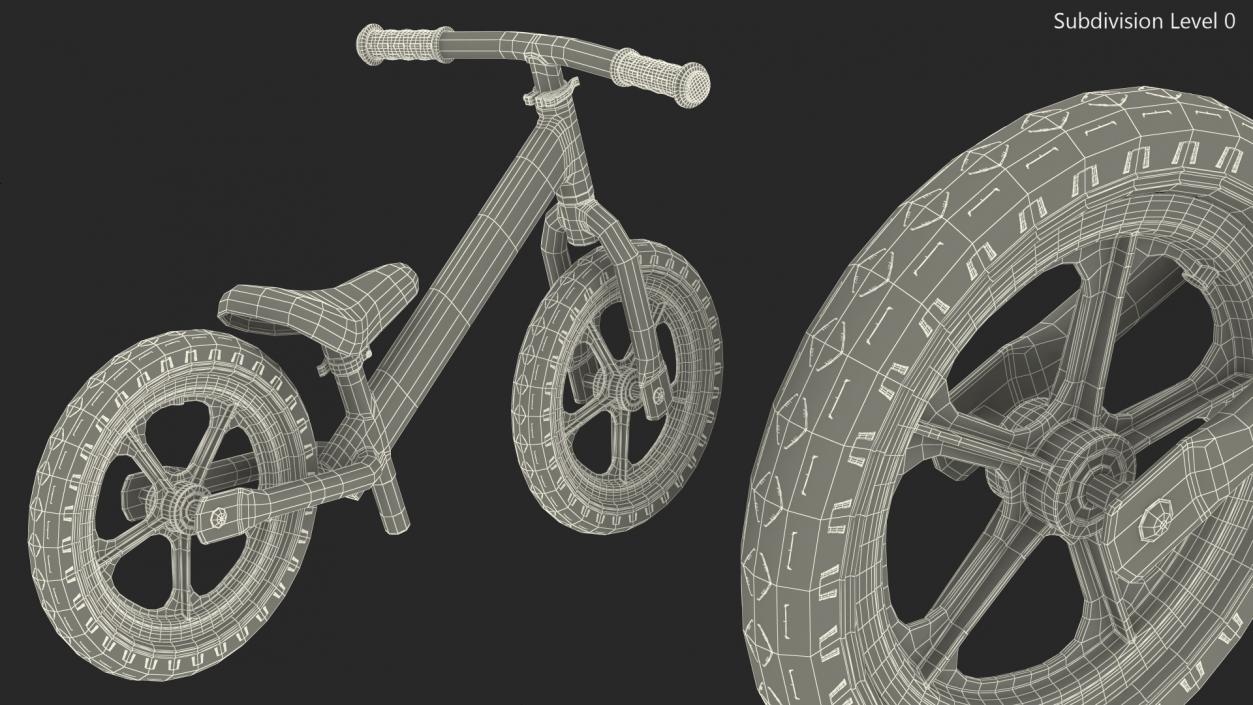 Cruzee Ultralite Balance Bike 3D model