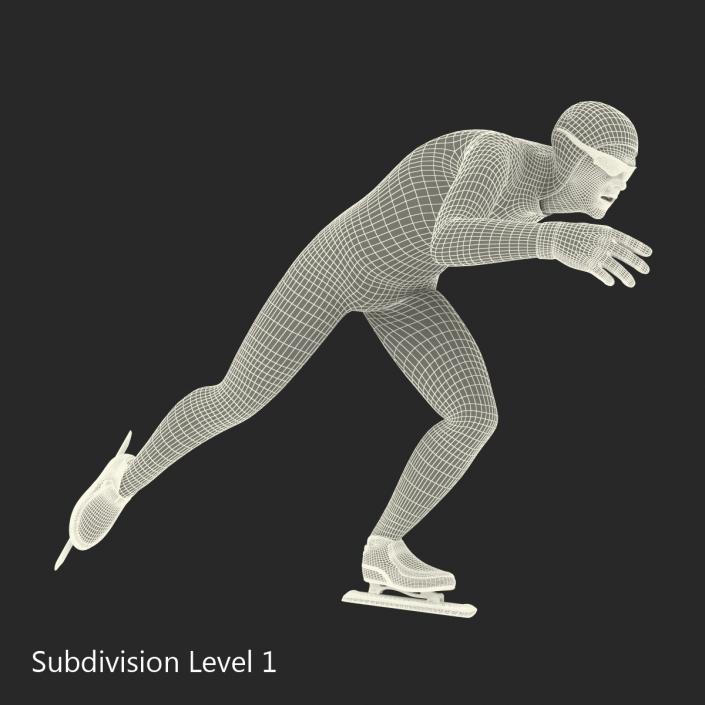 Speed Skater Generic 2 Pose 2 3D model