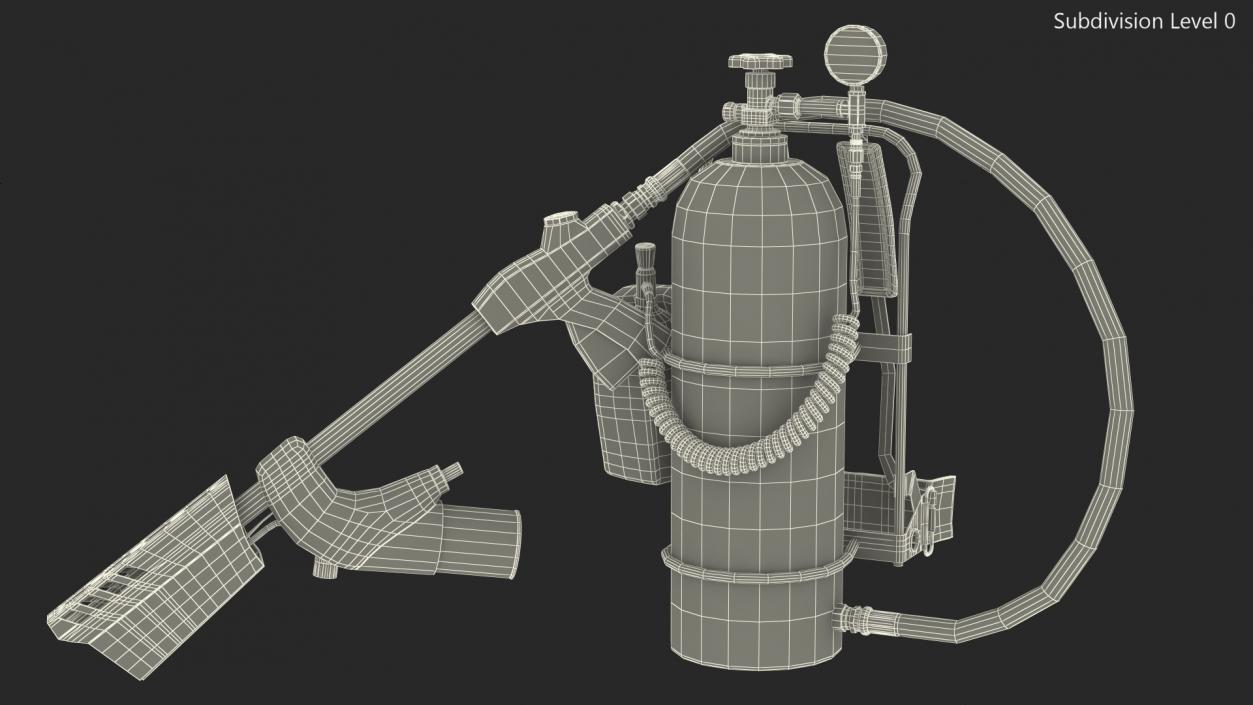 3D model Portable Backpack Flamethrower