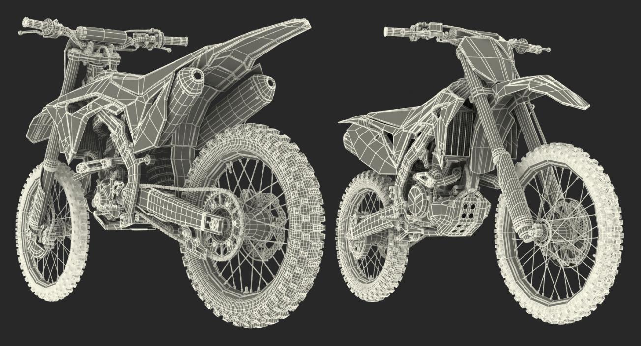 3D model Motocross Bike Honda CRF250R 2018 Rigged