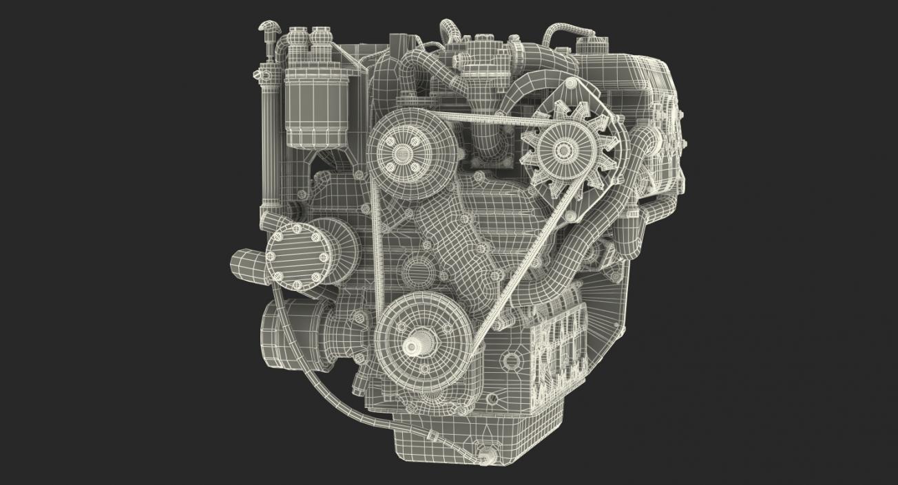 3D model Marine Diesel Engine