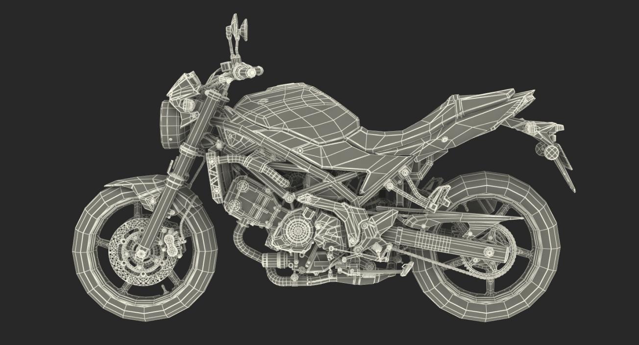3D Sport Bike Suzuki SV650 2016 model