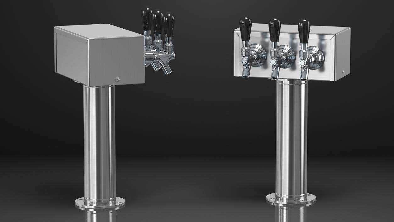 Triple Faucet Beer Tower 3D model