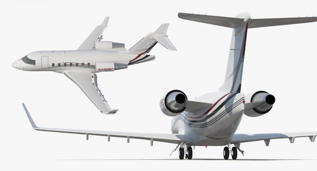 3D Bombardier Challenger 604 Business Jet Generic 2 model