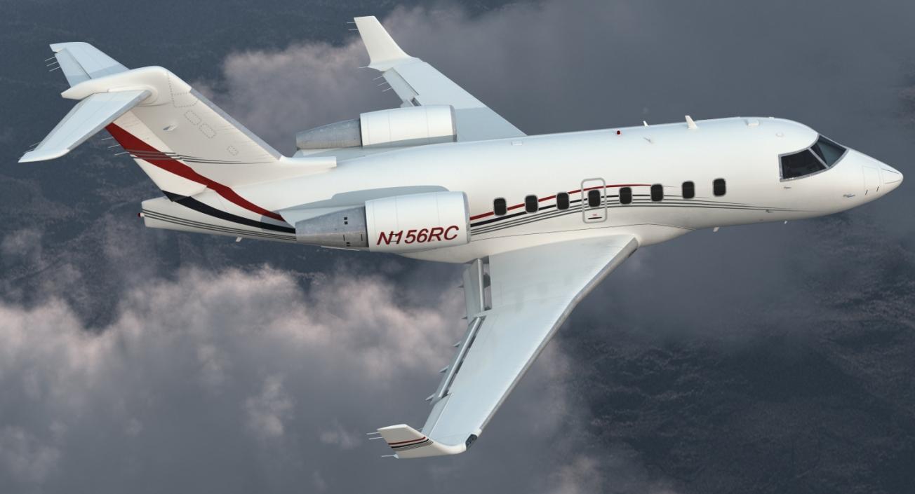 3D Bombardier Challenger 604 Business Jet Generic 2 model