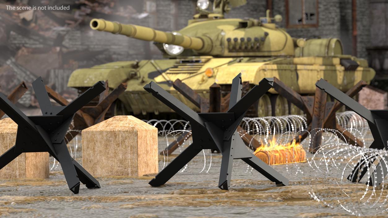3D Czech Hedgehog Anti Tank Obstacle model