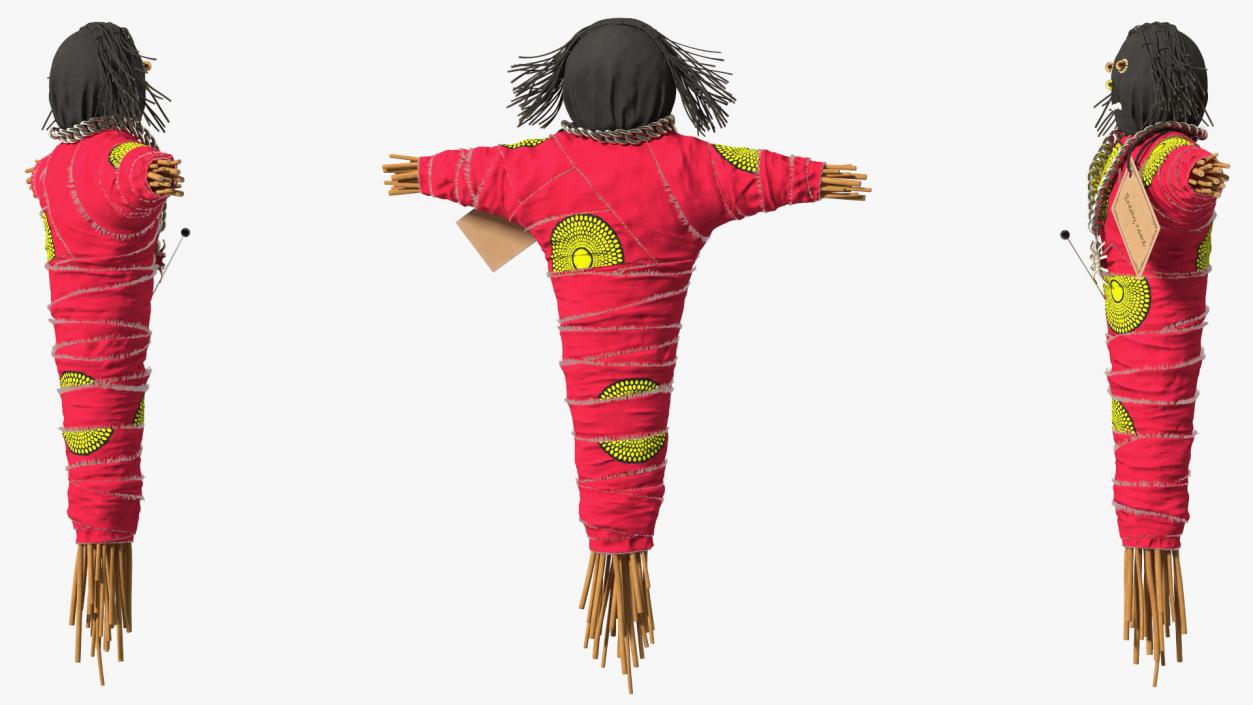 Traditional Voodoo Doll Colorful 3D
