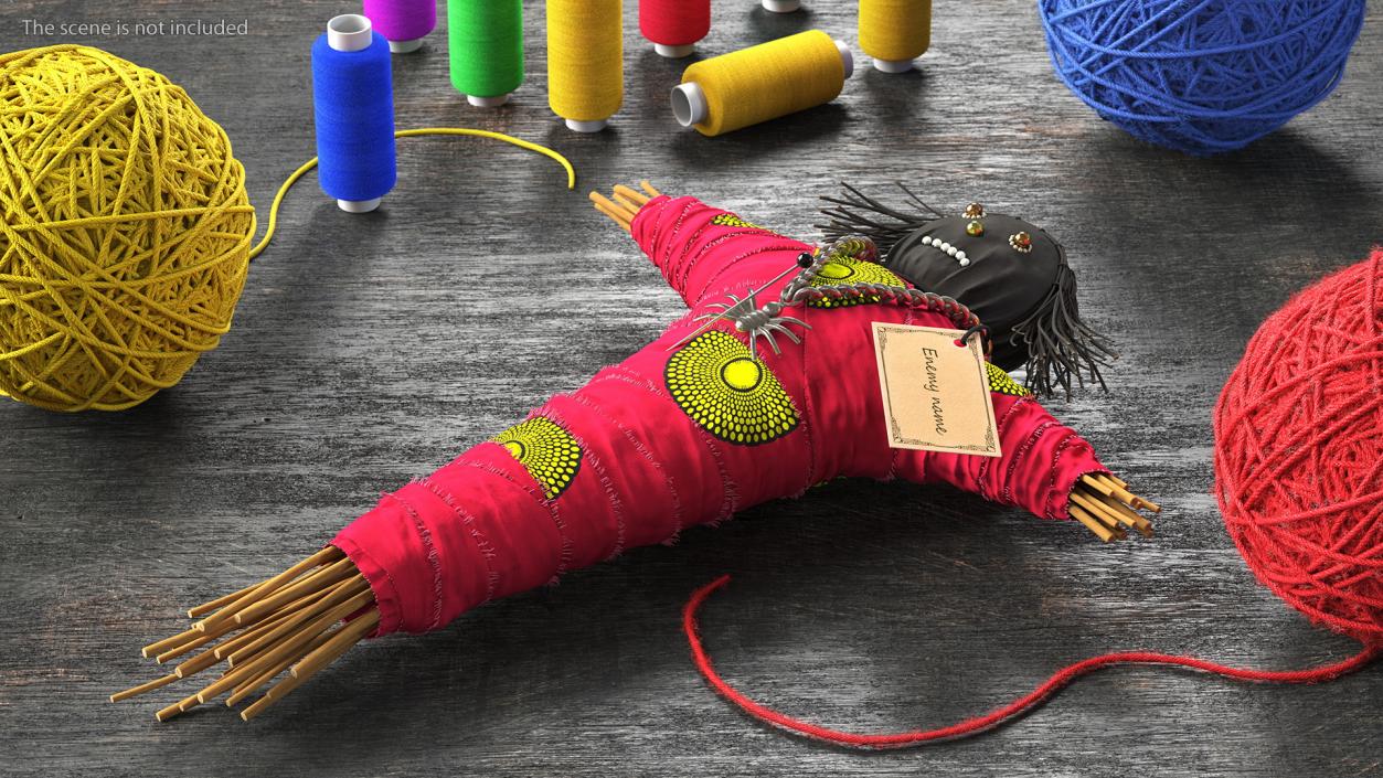 Traditional Voodoo Doll Colorful 3D
