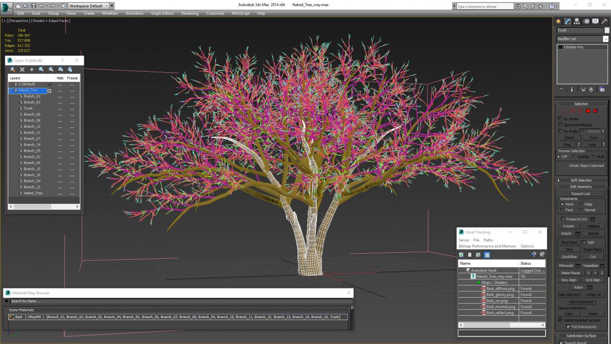 3D model Naked Tree