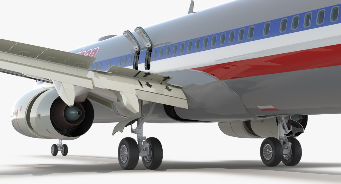 3D model Boeing 737-900 with Interior and Cockpit American Airlines Rigged