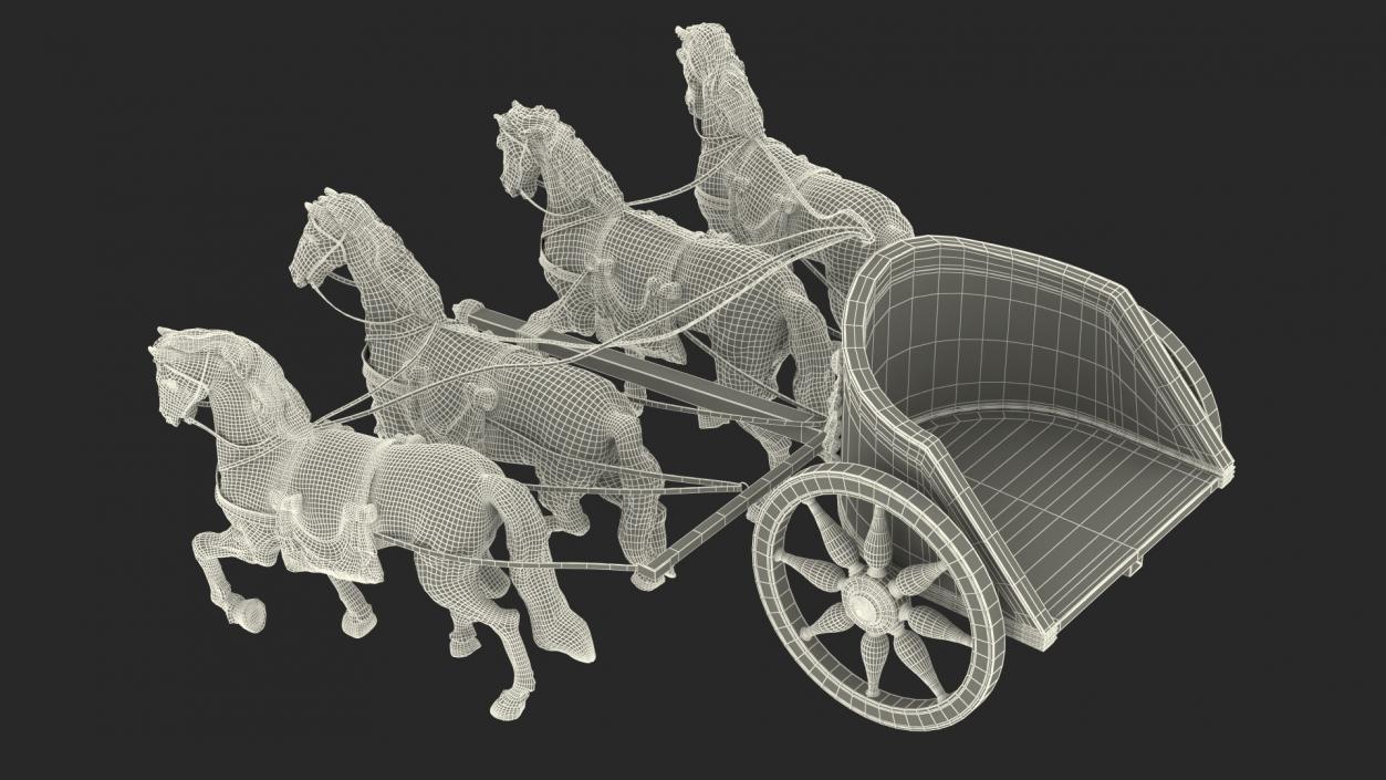 3D Quadriga Chariot Statue model