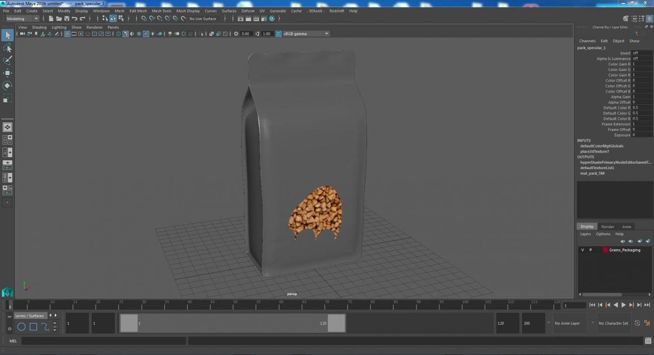 3D Grains Packaging