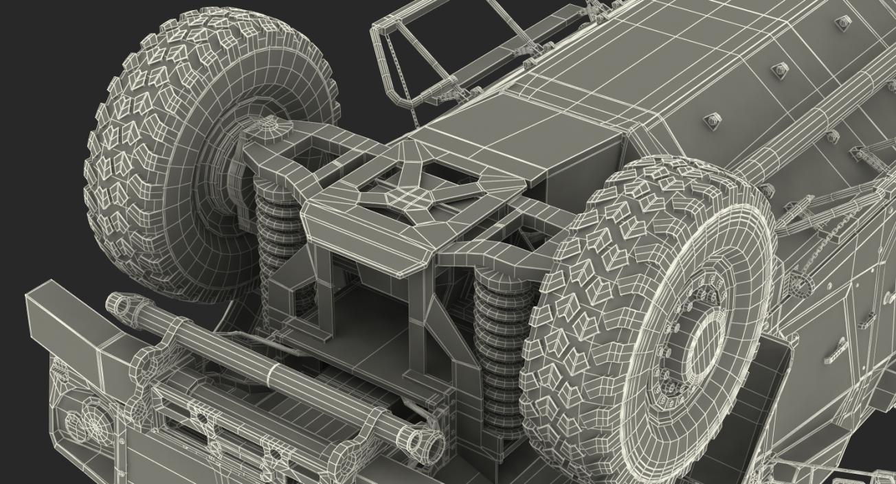 3D Oshkosh M-ATV Medical Vehicle Rigged
