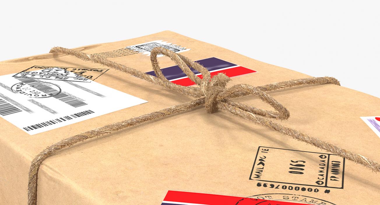3D Postal Mail Package Fur model
