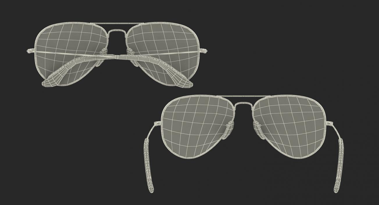 Sunglasses Ray Ban Aviator Brown 3D