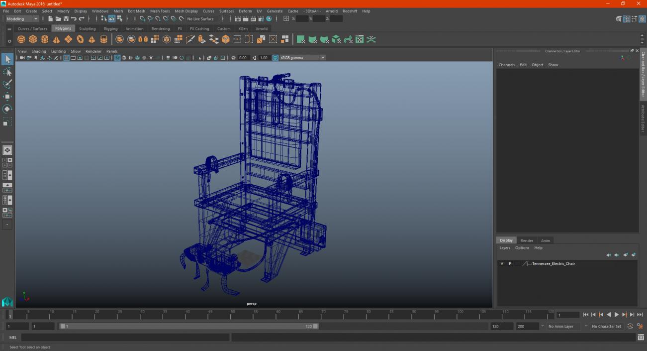 Tennessee Electric Chair 3D model