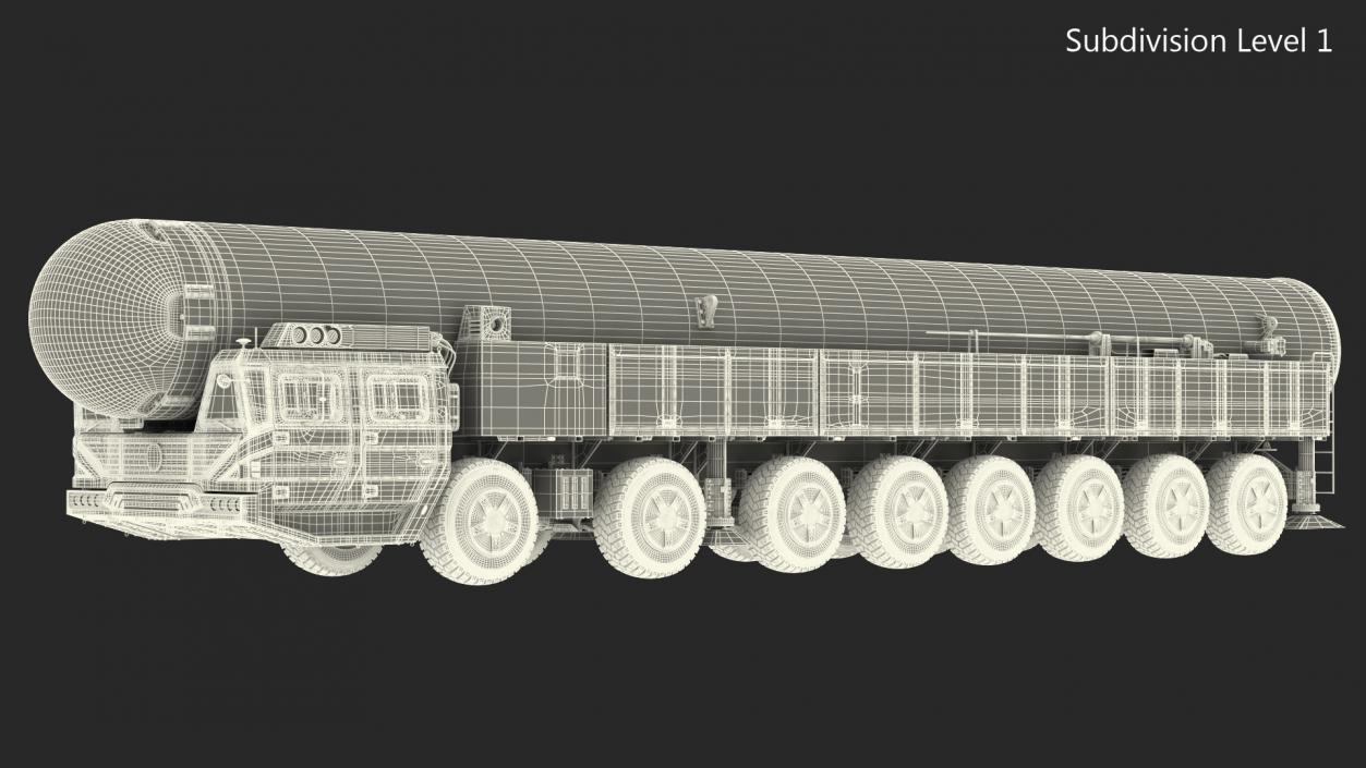 Dongfeng-41 ICBM Launch Vehicle Dusty Rigged 3D model