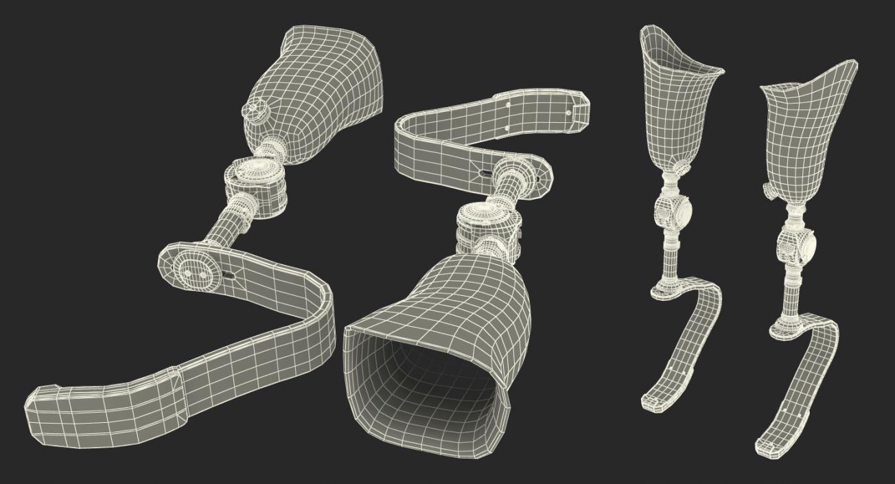 3D Prosthetic Legs for Athletes model