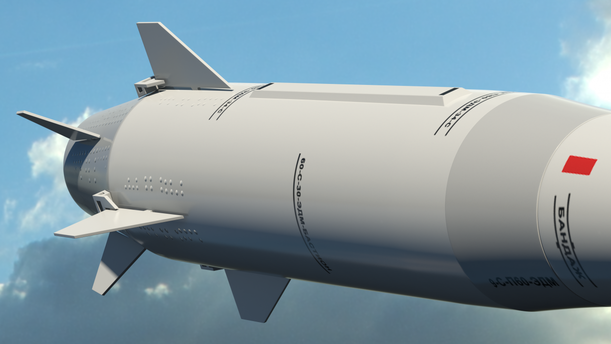 3D model Kinzhal Kh-47M2 Nuclear Capable Hypersonic Missile