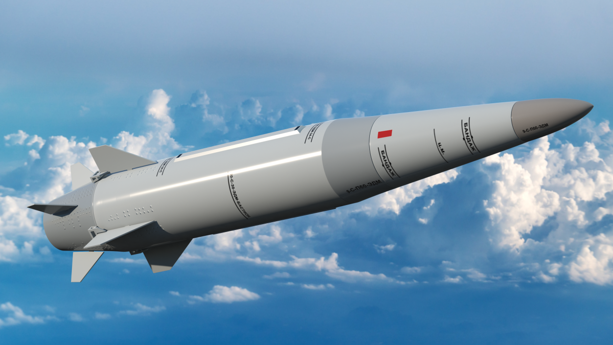 3D model Kinzhal Kh-47M2 Nuclear Capable Hypersonic Missile