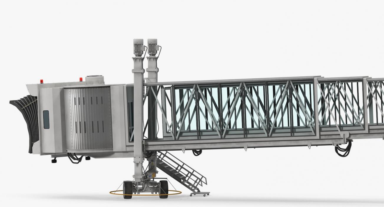3D Passenger Boarding Bridge with Aircraft Rigged