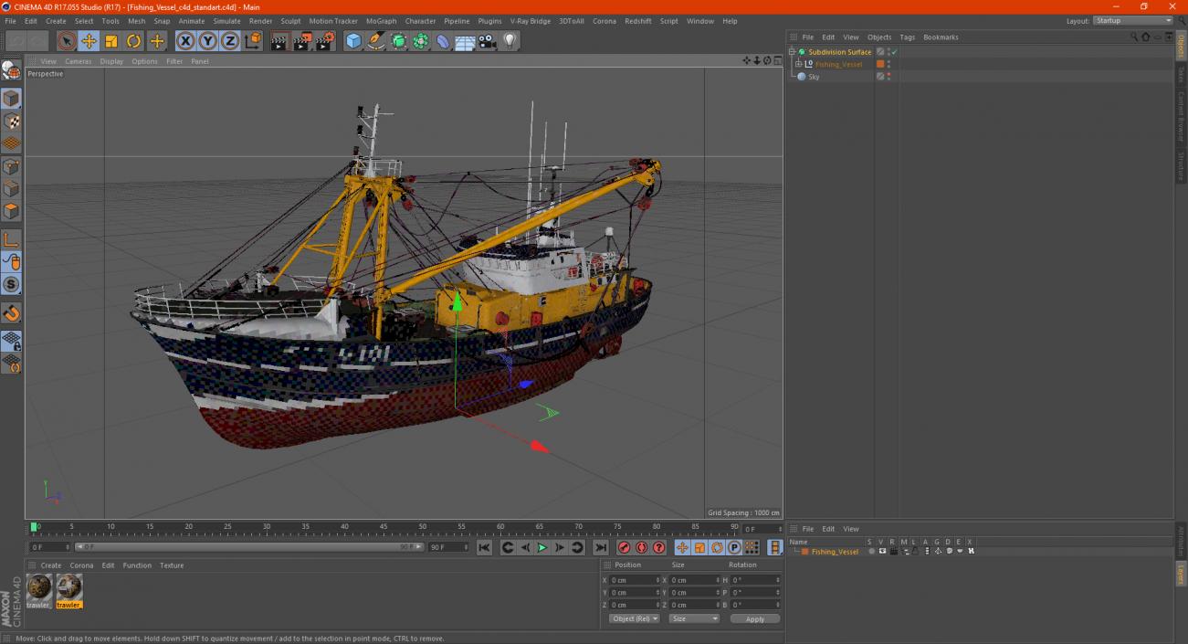 Fishing Vessel 3D model