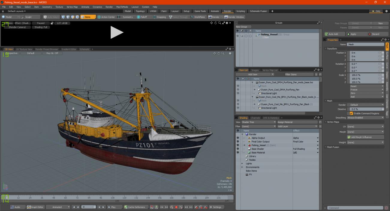 Fishing Vessel 3D model
