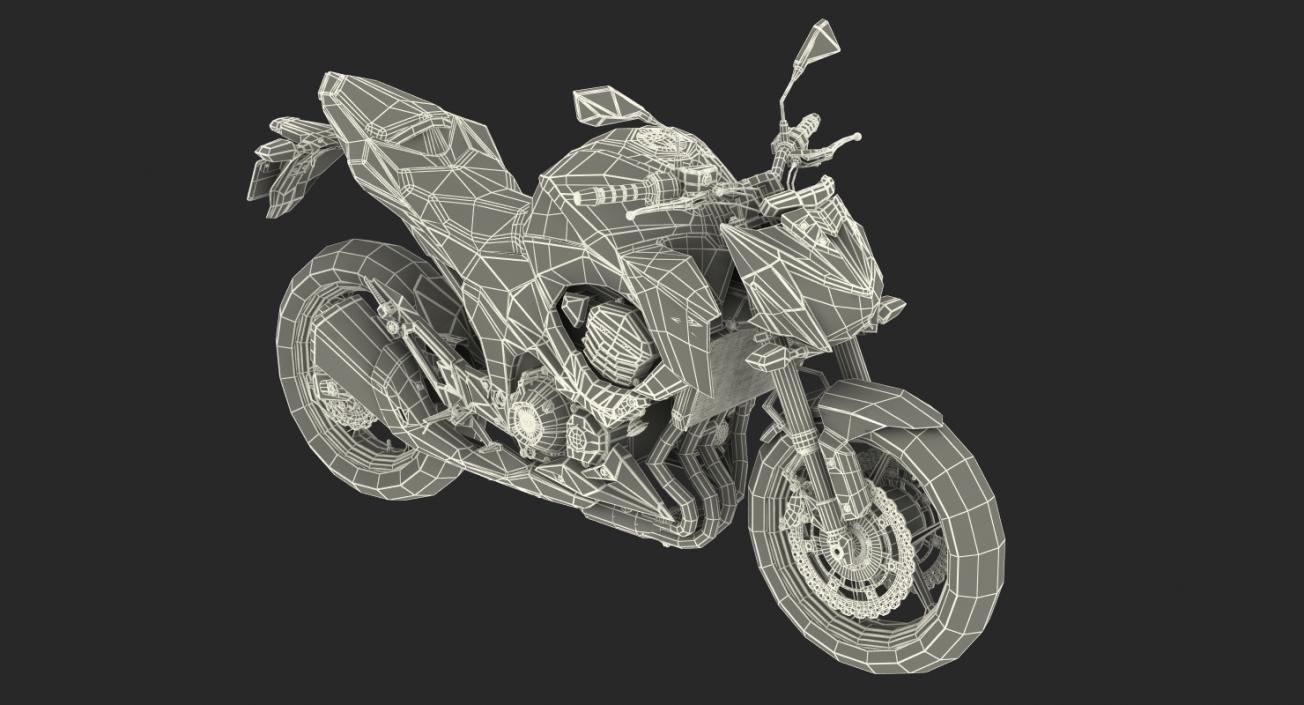 3D model Standard Motorcycle Kawasaki Z800 2016 Rigged