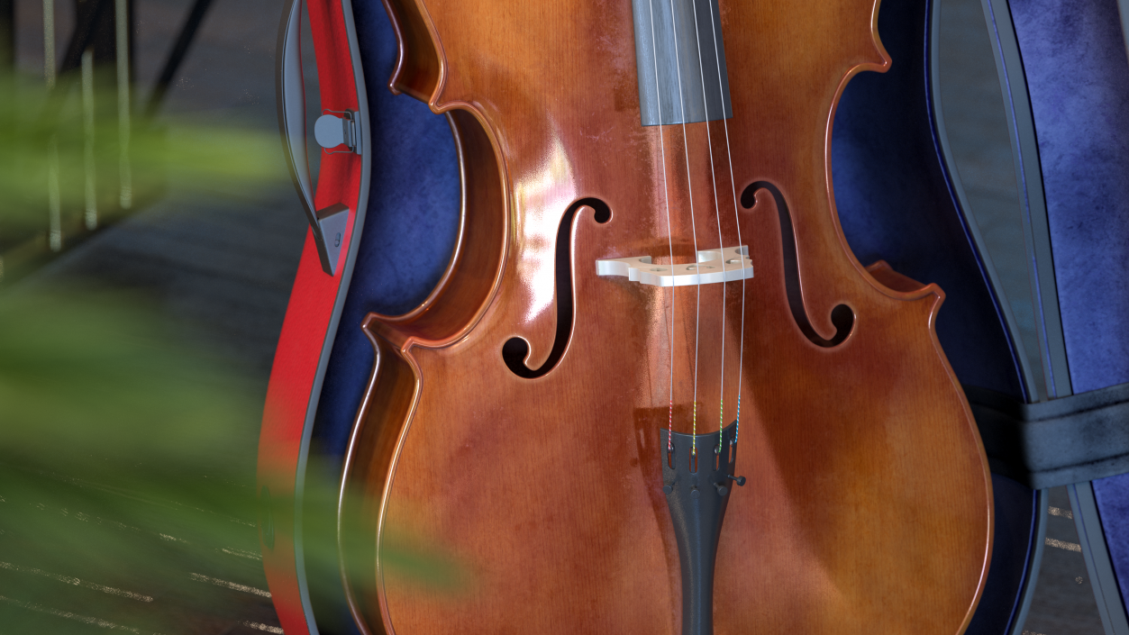 Classic Cello Instrument 3D model