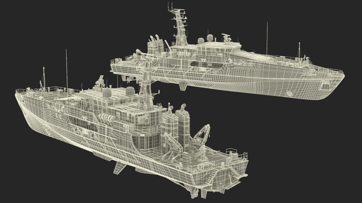 Cape Class Patrol Boat Rigged 3D model