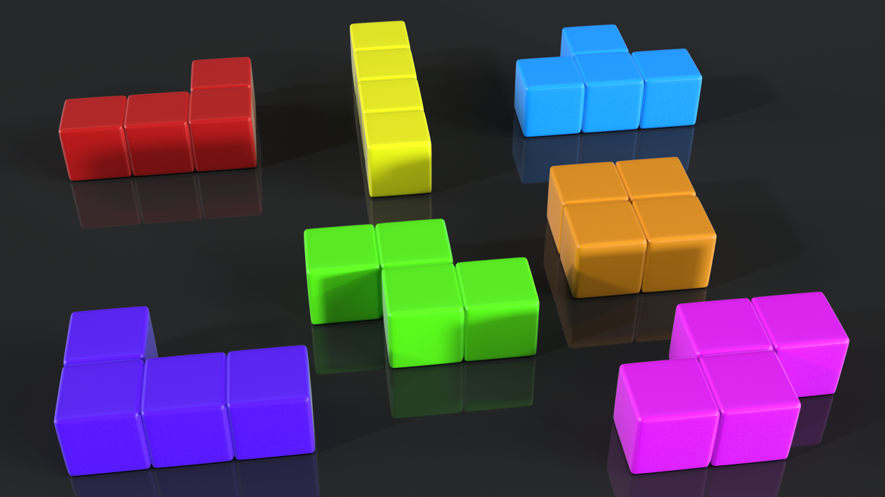 Tetris Bricks Set 3D
