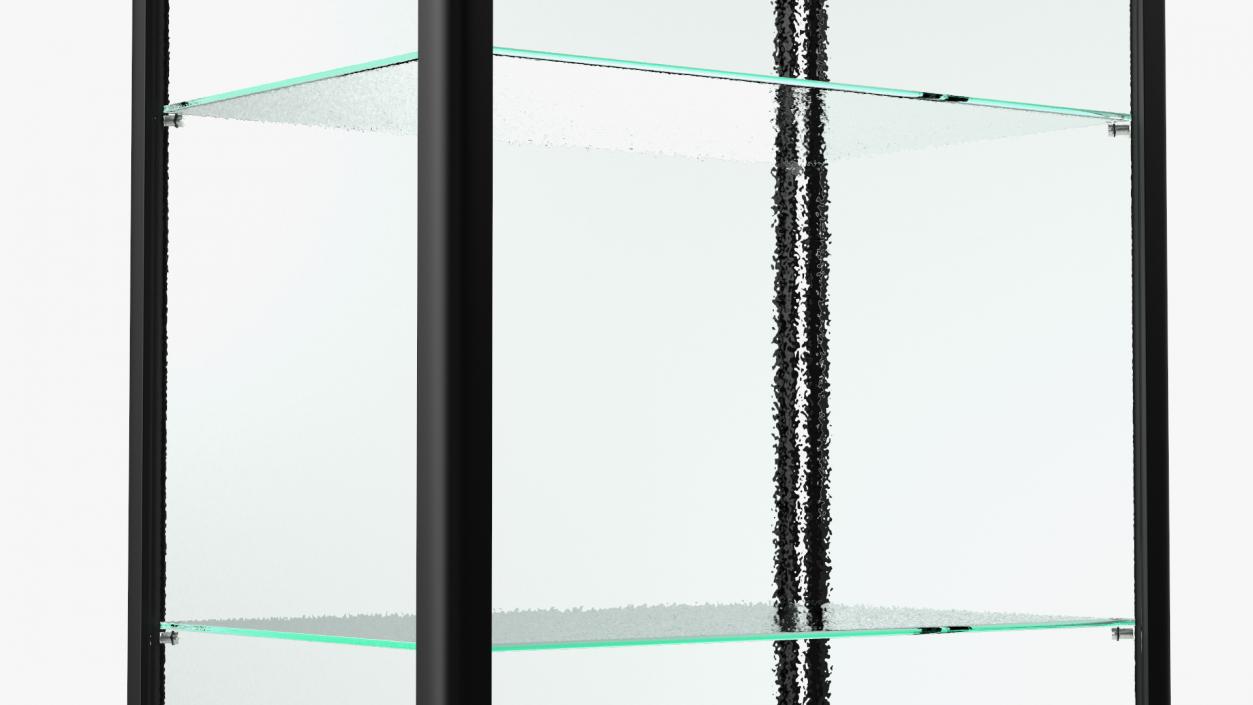 Glass Display Case Wide Black 3D model