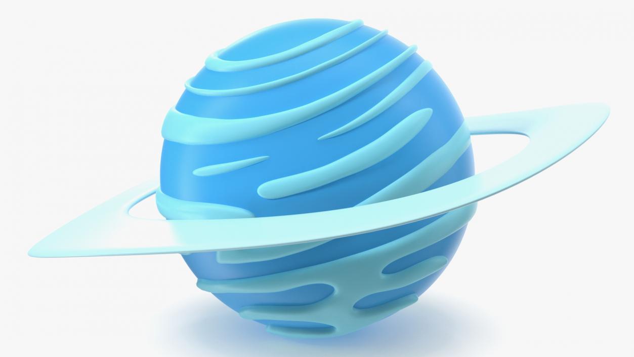 3D Cartoon Planet Uranus